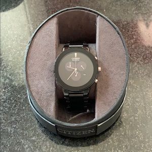 Black men’s Citizen eco-drive watch